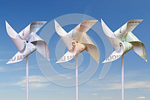 Euro toy windmills