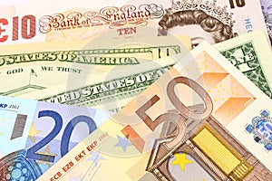 Euro, UK & US Currency