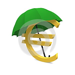 Euro and umbrella