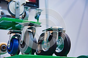 Euro-wheels. Industrial wheels and castors. Accessories for carts, equipment, mobile containers and more