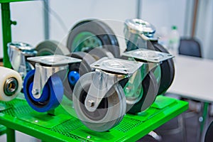 Euro-wheels. Industrial wheels and castors. Accessories for carts, equipment, mobile containers and more