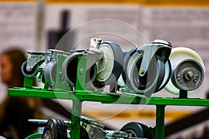 Euro-wheels. Industrial wheels and castors. Accessories for carts, equipment, mobile containers and more