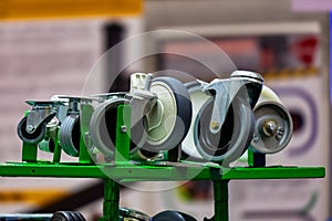 Euro-wheels. Industrial wheels and castors. Accessories for carts, equipment, mobile containers and more