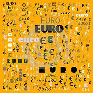 euro word cloud,icon,word cloud use for banner, painting, motivation, web-page, website background, t-shirt & shirt printing,