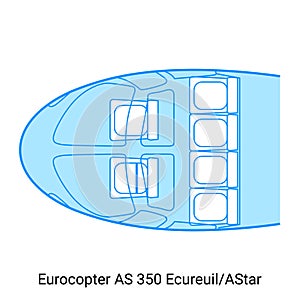 Eurocopter AS 350 Ecureuil AStar airplane scheme. Civil Aircraft Guide