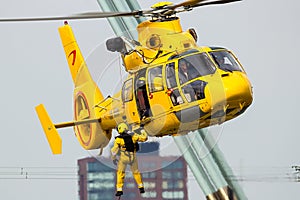 Eurocopter AS365 Daupin rescue helicopter from NHV-Noordzee Helikopters rescue operation. September 3, 2016 photo