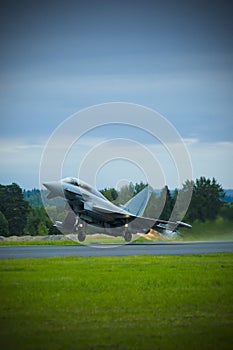 Eurofighter taking off photo