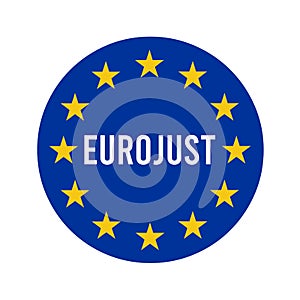 Eurojust sign with the European flag