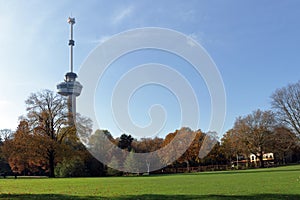 Euromast in autumn, Rotterdam, Netherlands