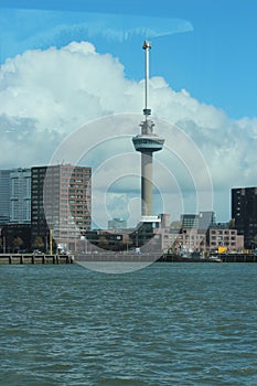 Euromast, landmark of the port of Rotterdam with 167 metres heigth photo