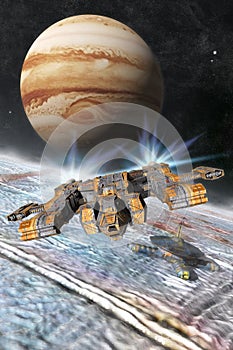 Europa Jupiter Moon Base photo