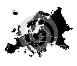 Europa map vector illustration