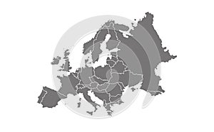 Europa map vector illustration photo