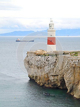 Europa Point lighthouse and Straits of Gibraltar