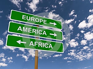 Europe, America, Africa