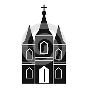 Europe church icon, simple style