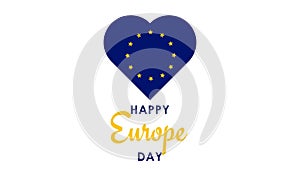 europe day animated background happy europe day eu union europe flag gold and blue stars looping