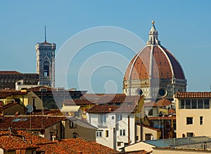 Europe Florence Duomo Over Rooftops