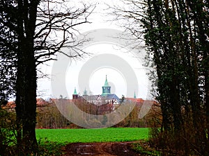 Europe, France, Grand Est, Haut Rhin, Our Lady Oelenberg abbey in the town of Reiningue
