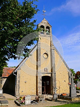 Europe, France, Normandy, small country church