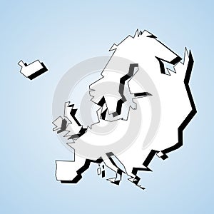 Europe geometric vector map