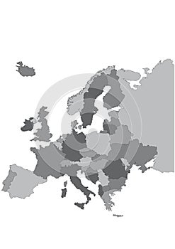 Europe map photo