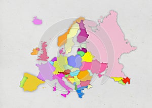 Europe map photo