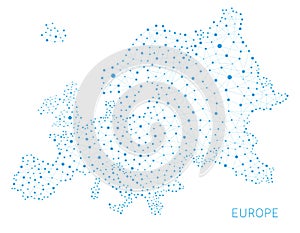 Europe map Network Connections, background