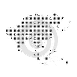 Europe pixel vector map. Square dot pixel Europe map background