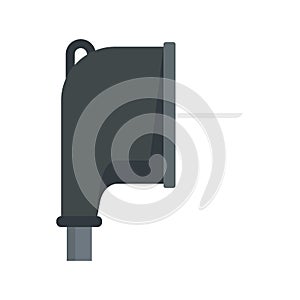 Europe plug icon flat isolated vector