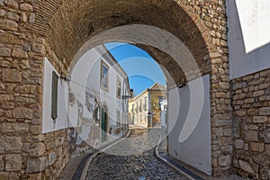 Europe, Portugal, Algarve, city of FARO - Traditional street