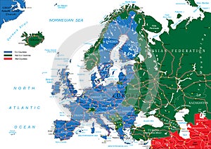 Europe road map photo