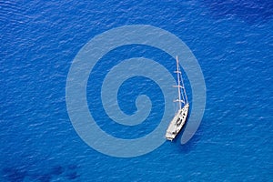 Europe Sailboat from Above