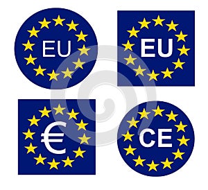 EUROPE SIMBOL AND SIGNAL CIRCLE