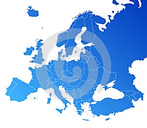 Europe vector map photo
