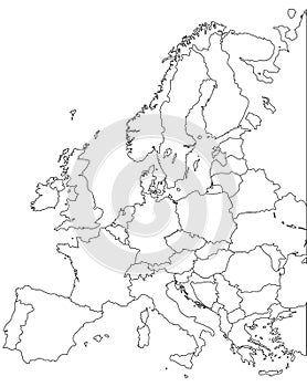 Europe vector map