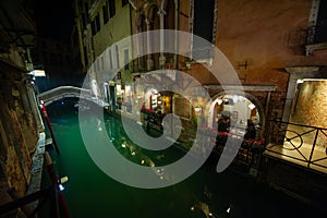 Europe Venice Italy by night photo