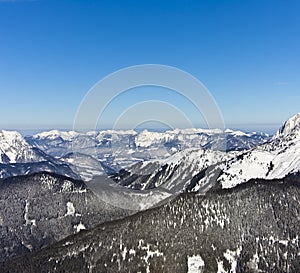 European alps in winter