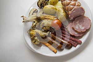 European appetiser with copy space for text