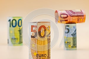 European Banknotes with Euro Currency Euro from Europe