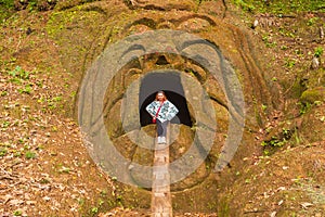 European biologist discovered an Inkas cave, South America