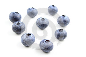 European blueberry fruits isolated