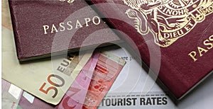 European Business travel passports photo
