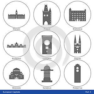 European Capitals - Icon Set (Part 4)