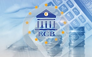 European Central Bank. ECB. Finance, capital banking and investment concept photo