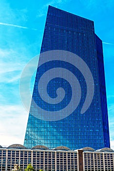 European Central Bank Headquarters, new main Eurotower in Frankfurt am Main, Germany