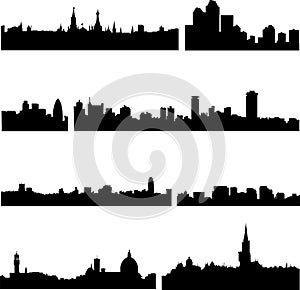 European cities in eight countries