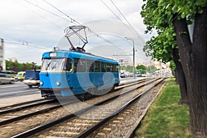 City street tram