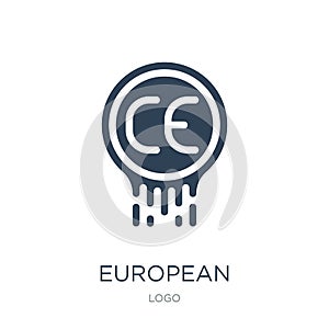 european conformity icon in trendy design style. european conformity icon isolated on white background. european conformity vector