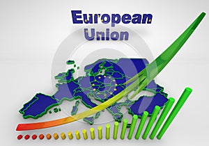 European countries 3d illustration